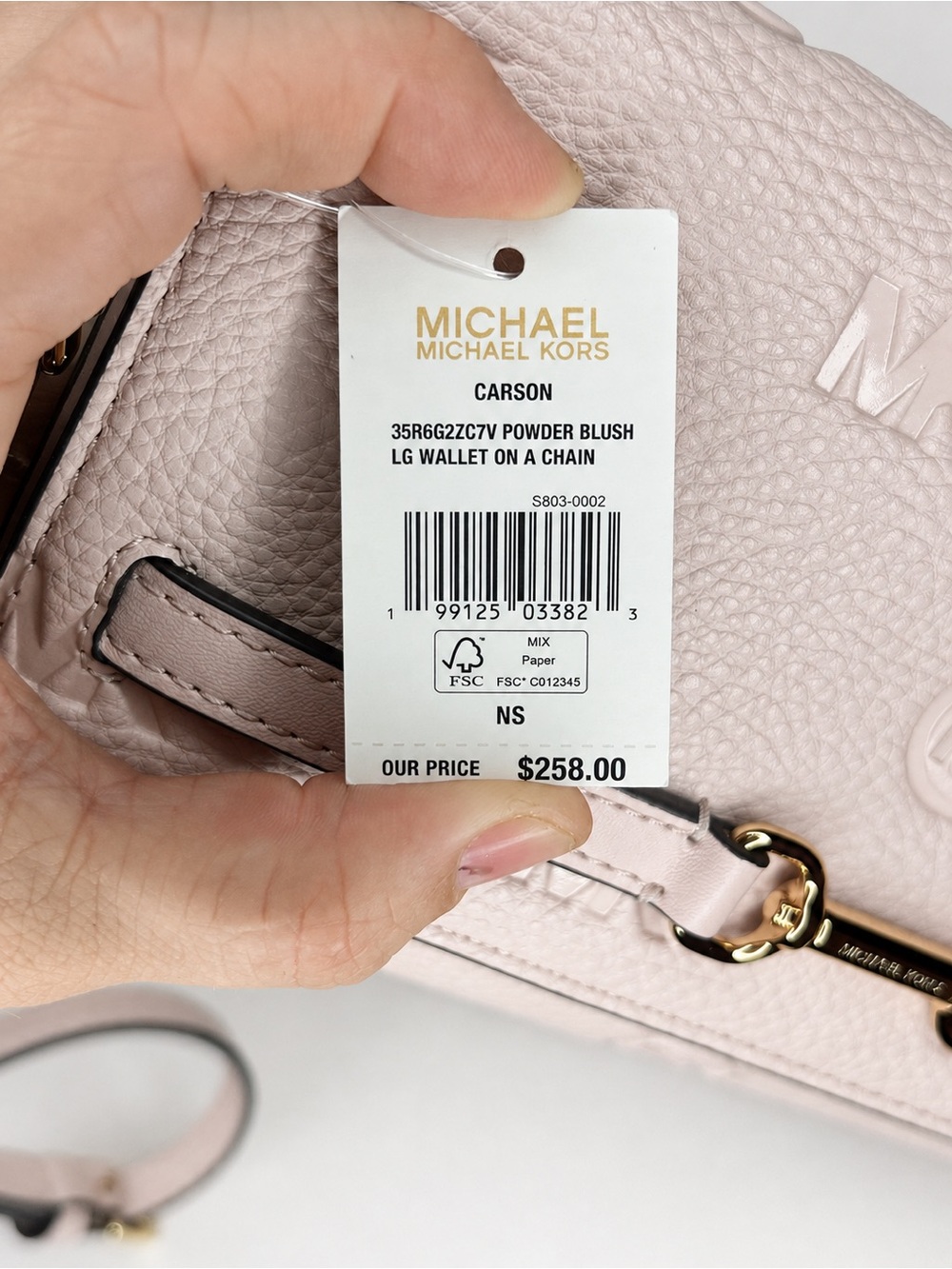 NWT Michael Kors Carson Powder Blush WOC - Picture 7 of 7